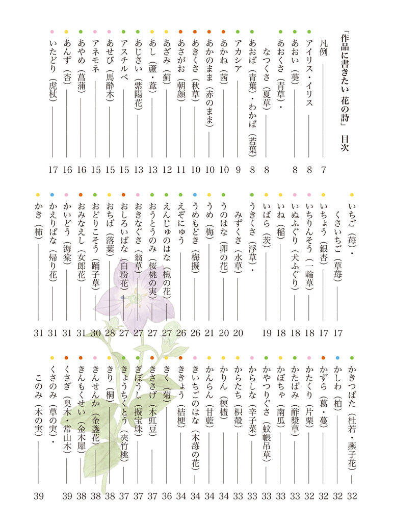 『花の詩(うた)』目次